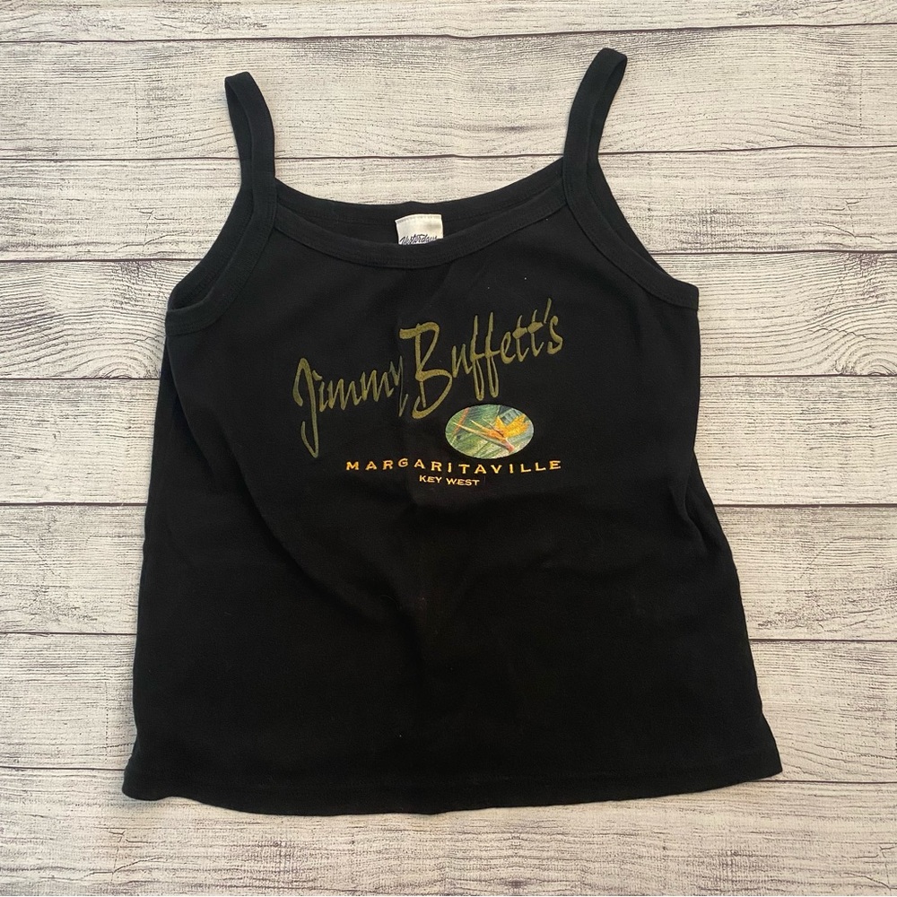 Jimmy Buffett’s Margaritaville Black Key West Tank Top Large Embroidered